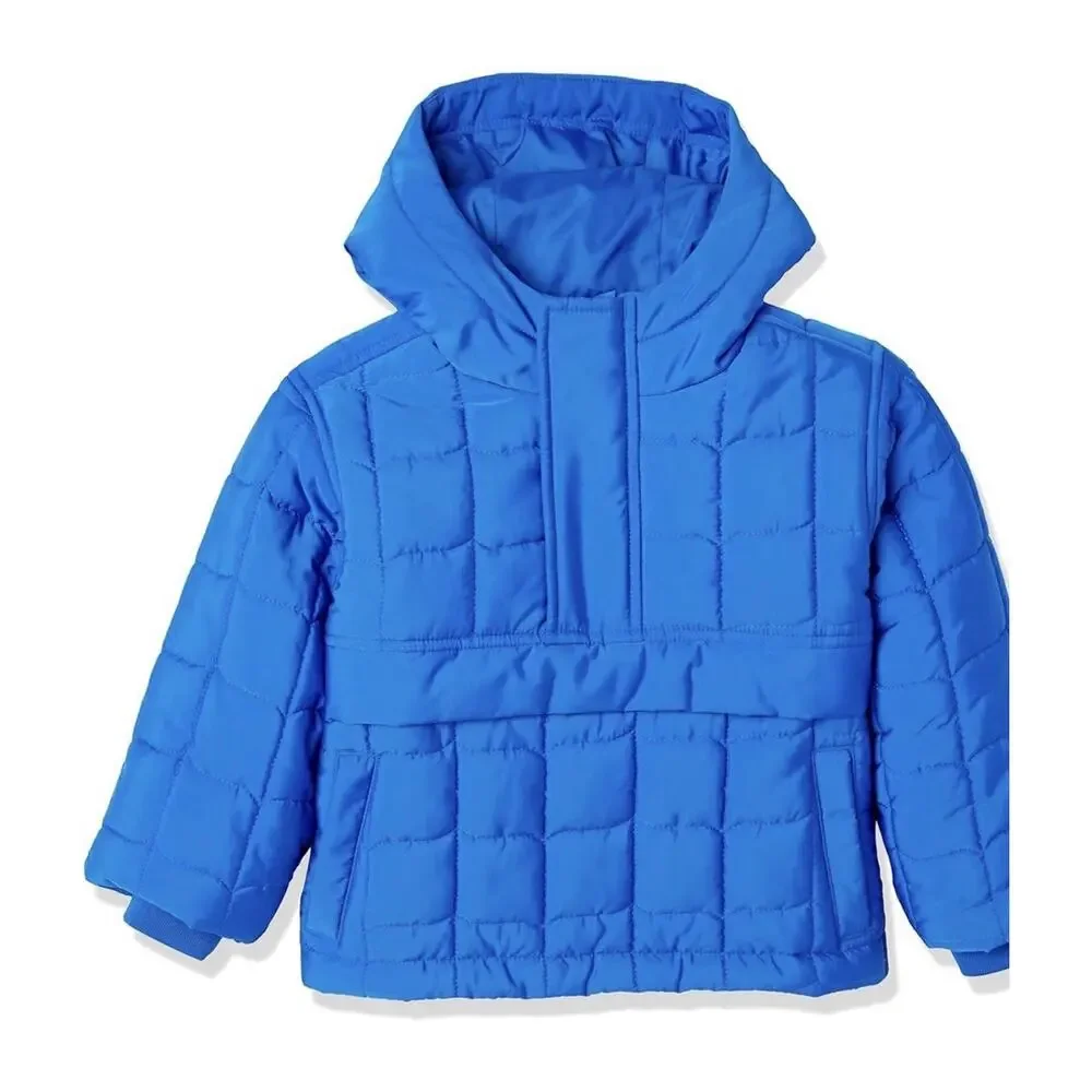 Amazon Essentials Boys Quilted Pullover Jacket Blue XX-Large